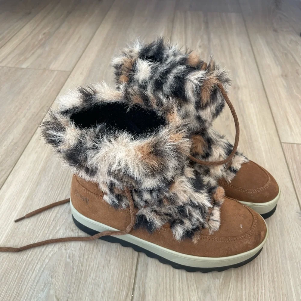Cougar Cheetah Fur Boots
